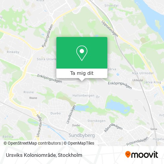 Ursviks Koloniområde karta