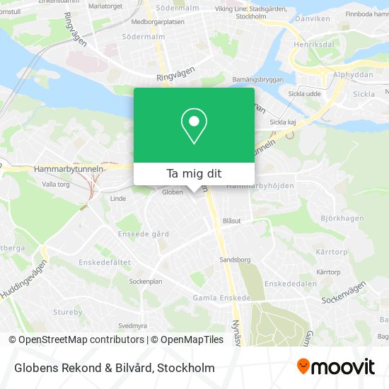 Globens Rekond & Bilvård karta