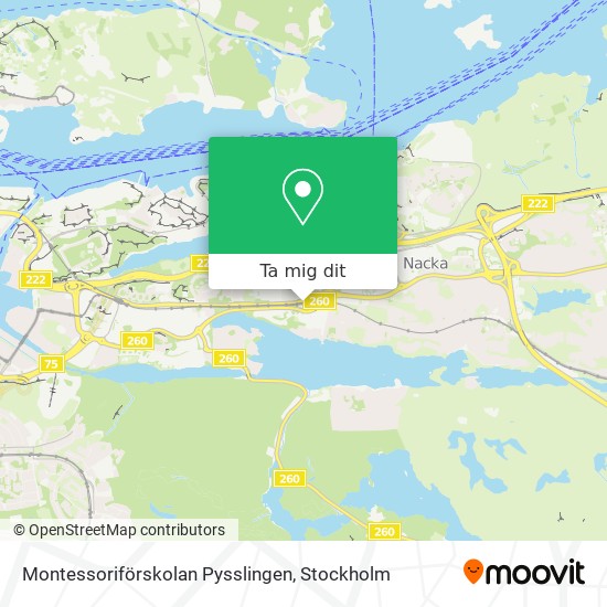 Montessoriförskolan Pysslingen karta