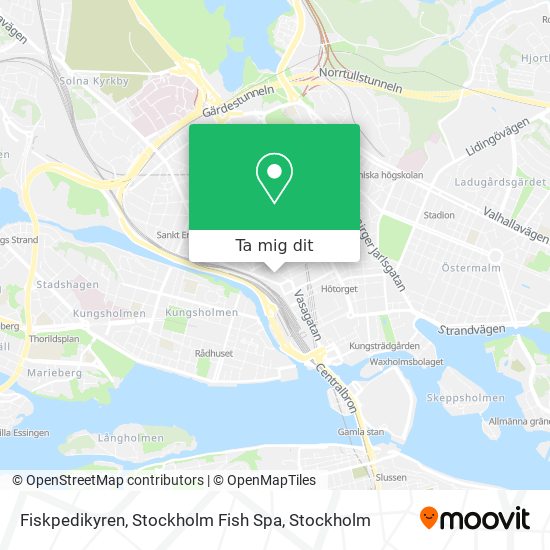 Fiskpedikyren, Stockholm Fish Spa karta
