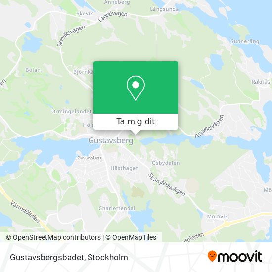 Gustavsbergsbadet karta