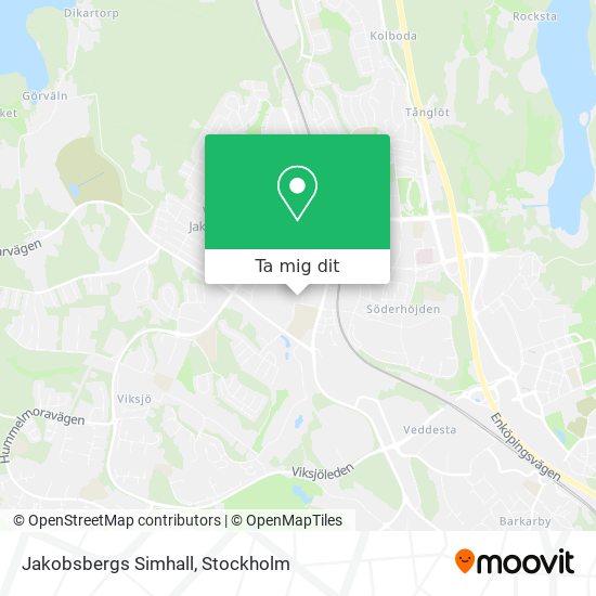 Jakobsbergs Simhall karta