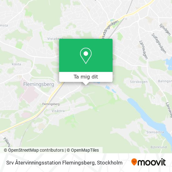 Srv Återvinningsstation Flemingsberg karta