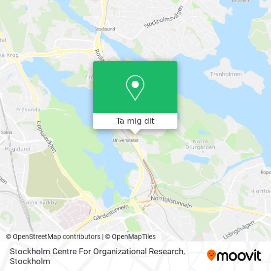 Stockholm Centre For Organizational Research karta