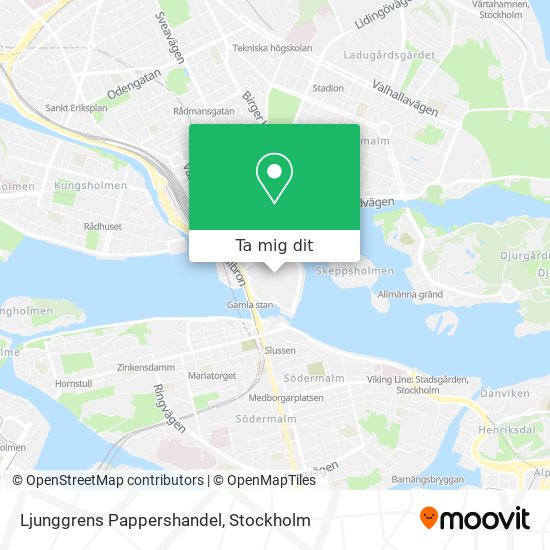Ljunggrens Pappershandel karta