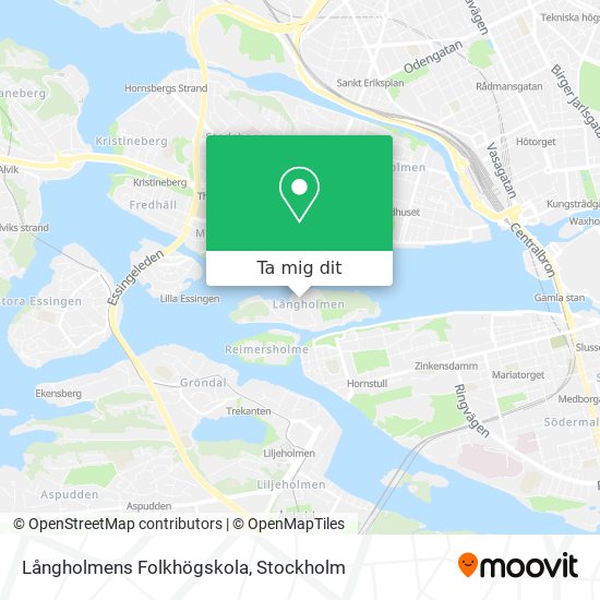 Långholmens Folkhögskola karta