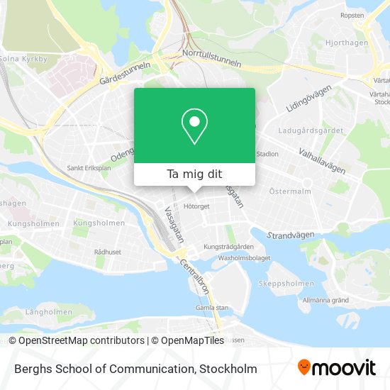 Berghs School of Communication karta