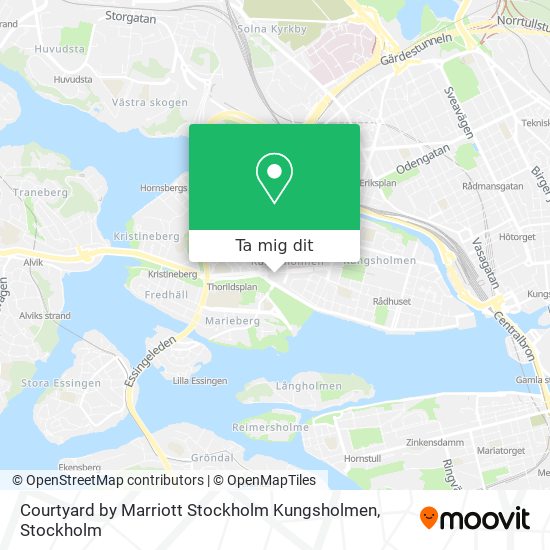 Courtyard by Marriott Stockholm Kungsholmen karta