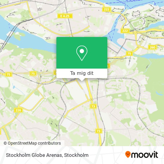 Stockholm Globe Arenas karta