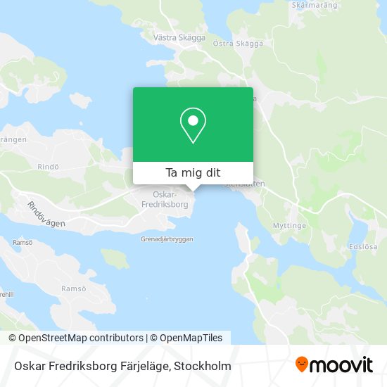 Oskar Fredriksborg Färjeläge karta
