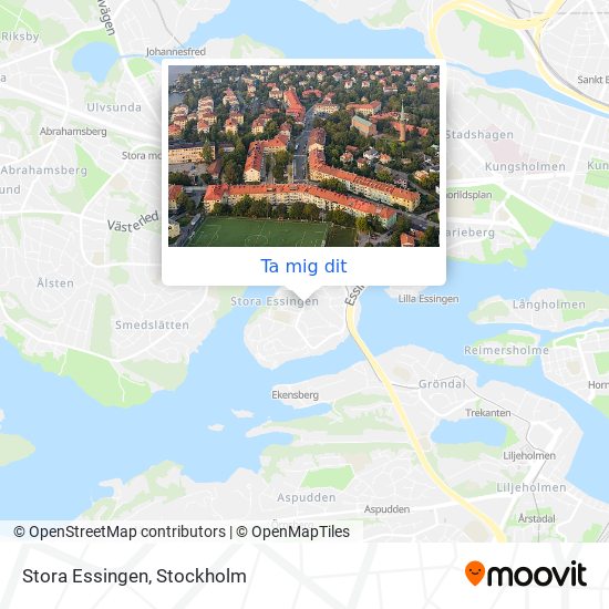 Stora Essingen karta