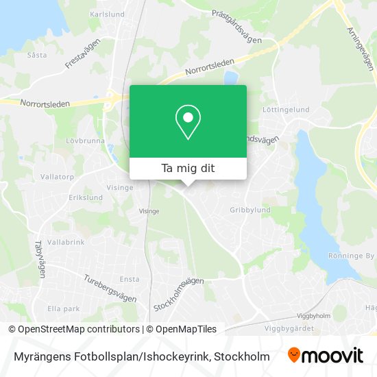 Myrängens Fotbollsplan / Ishockeyrink karta
