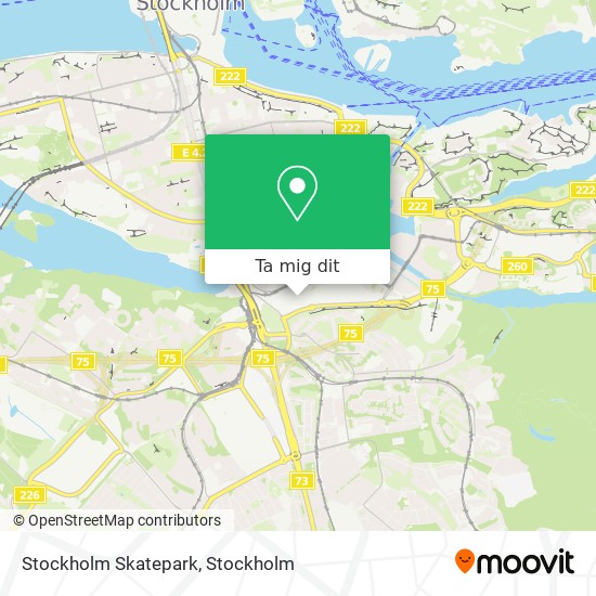 Stockholm Skatepark karta