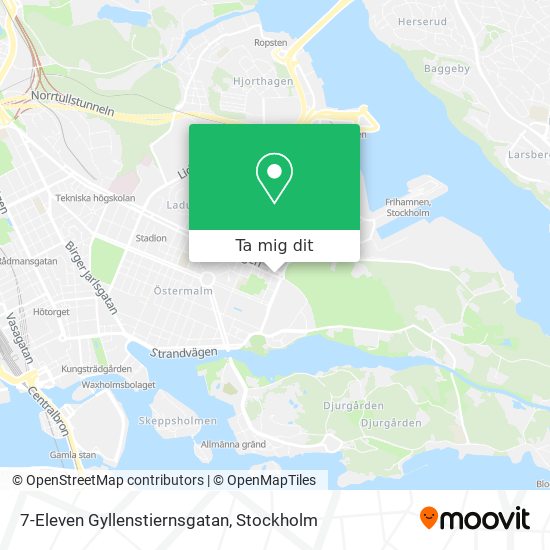 7-Eleven Gyllenstiernsgatan karta