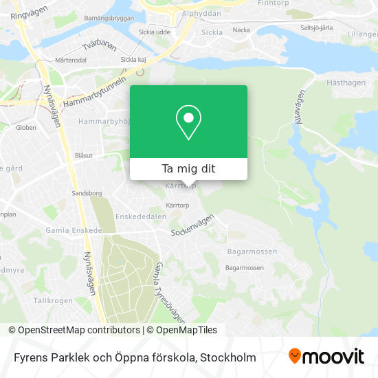 Fyrens Parklek och Öppna förskola karta