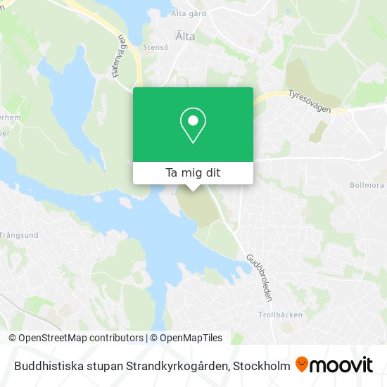 Buddhistiska stupan Strandkyrkogården karta