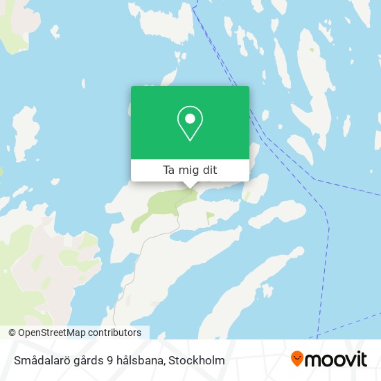 Smådalarö gårds 9 hålsbana karta