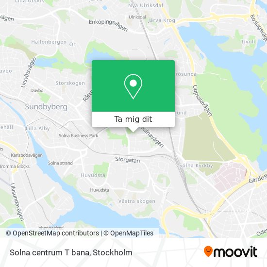 Solna centrum T bana karta