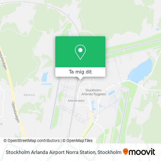 Stockholm Arlanda Airport Norra Station karta