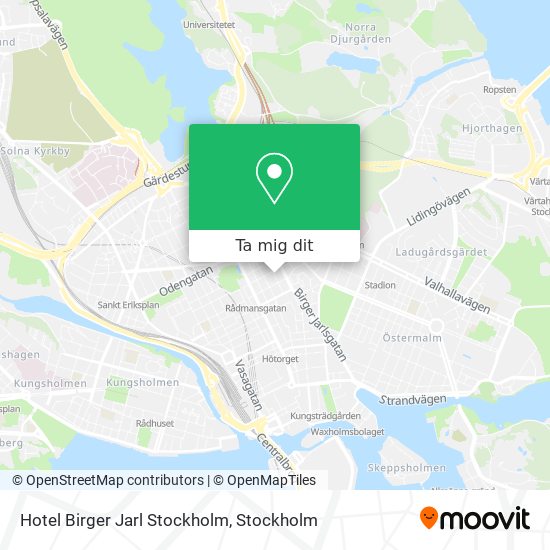 Hotel Birger Jarl Stockholm karta