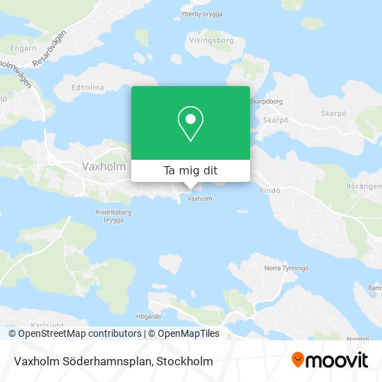 Vaxholm Söderhamnsplan karta