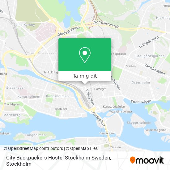 City Backpackers Hostel Stockholm Sweden karta