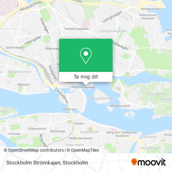 Stockholm Strömkajen karta