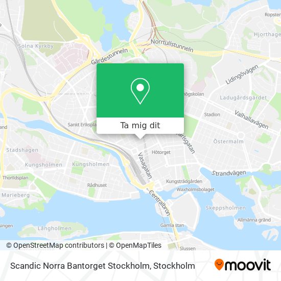 Scandic Norra Bantorget Stockholm karta