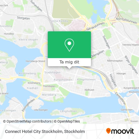 Connect Hotel City Stockholm karta