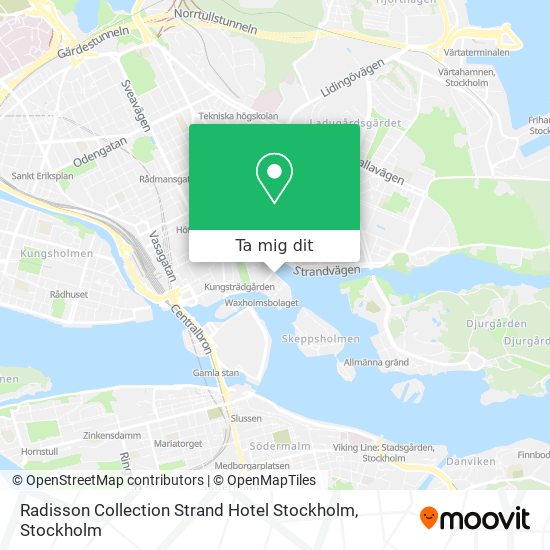 Radisson Collection Strand Hotel Stockholm karta