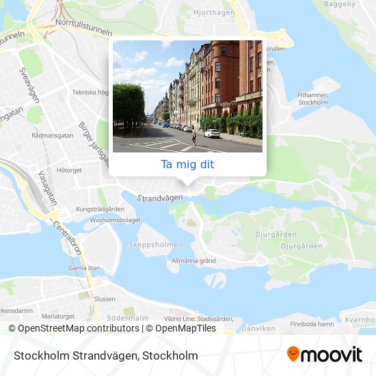 Stockholm Strandvägen karta