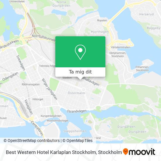 Best Western Hotel Karlaplan Stockholm karta