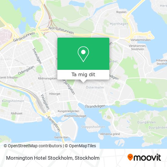 Mornington Hotel Stockholm karta