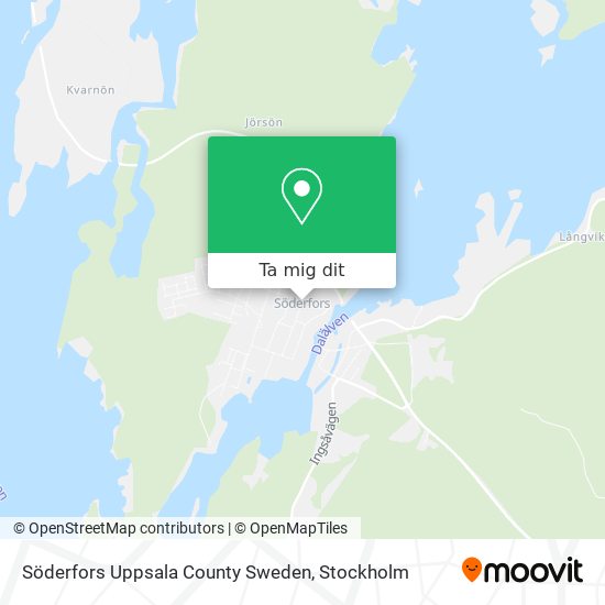 Söderfors Uppsala County Sweden karta