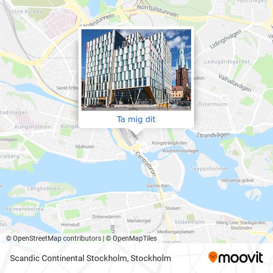 Scandic Continental Stockholm karta