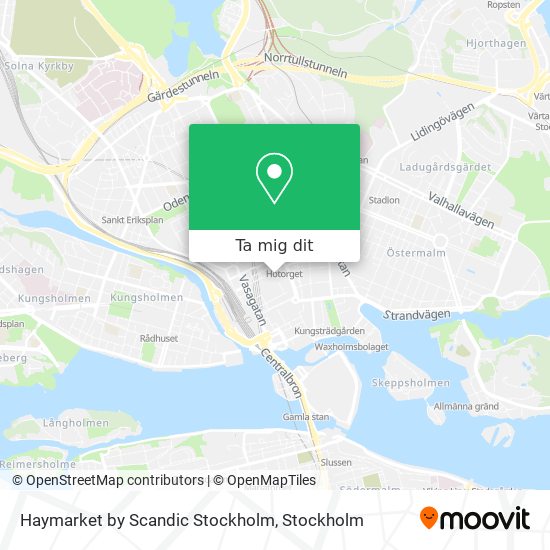 Haymarket by Scandic Stockholm karta