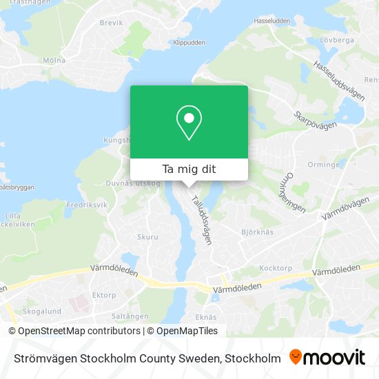 Strömvägen Stockholm County Sweden karta