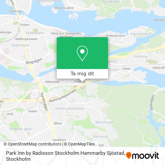 Park Inn by Radisson Stockholm Hammarby Sjöstad karta