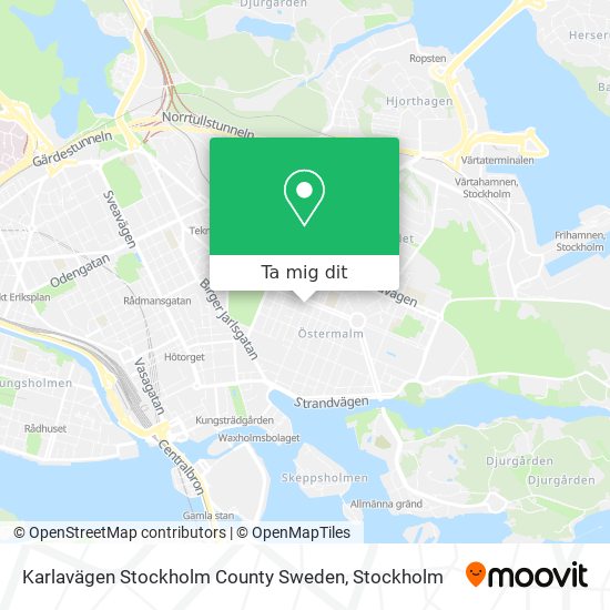 Karlavägen Stockholm County Sweden karta
