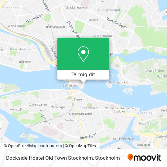 Dockside Hostel Old Town Stockholm karta