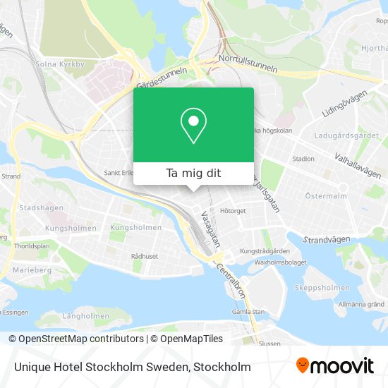 Unique Hotel Stockholm Sweden karta