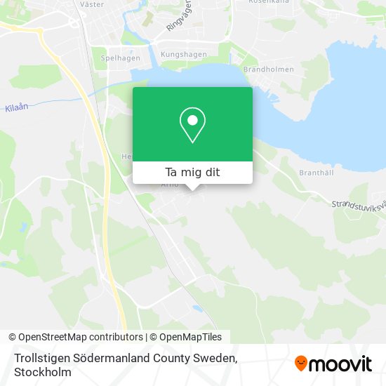 Trollstigen Södermanland County Sweden karta
