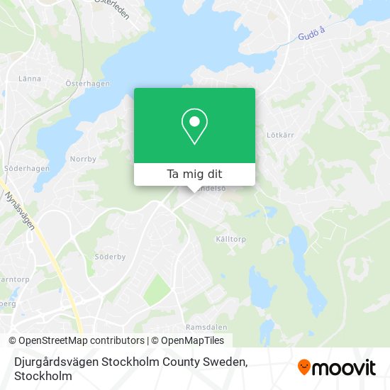 Djurgårdsvägen Stockholm County Sweden karta