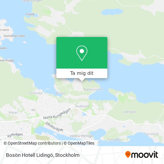 Bosön Hotell Lidingö karta