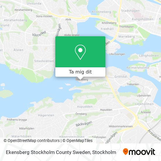 Ekensberg Stockholm County Sweden karta