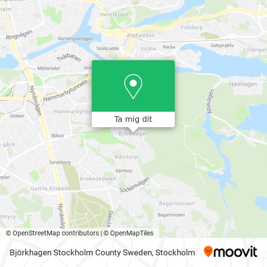 Björkhagen Stockholm County Sweden karta