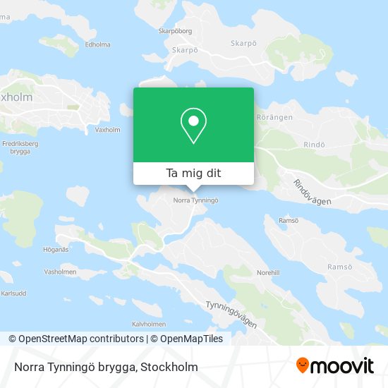 Norra Tynningö brygga karta