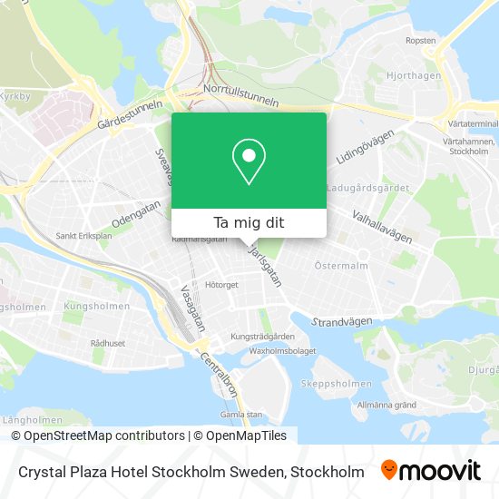 Crystal Plaza Hotel Stockholm Sweden karta
