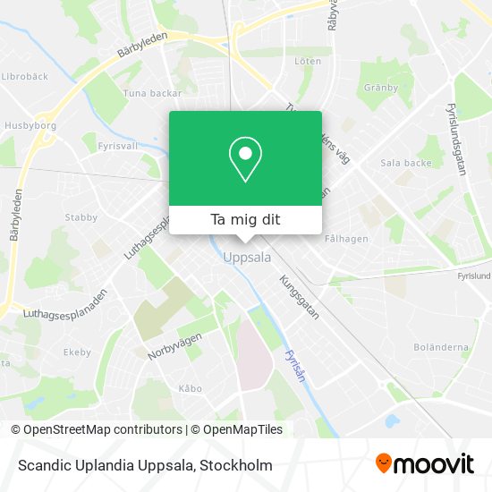 Scandic Uplandia Uppsala karta