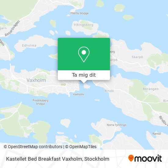 Kastellet Bed Breakfast Vaxholm karta